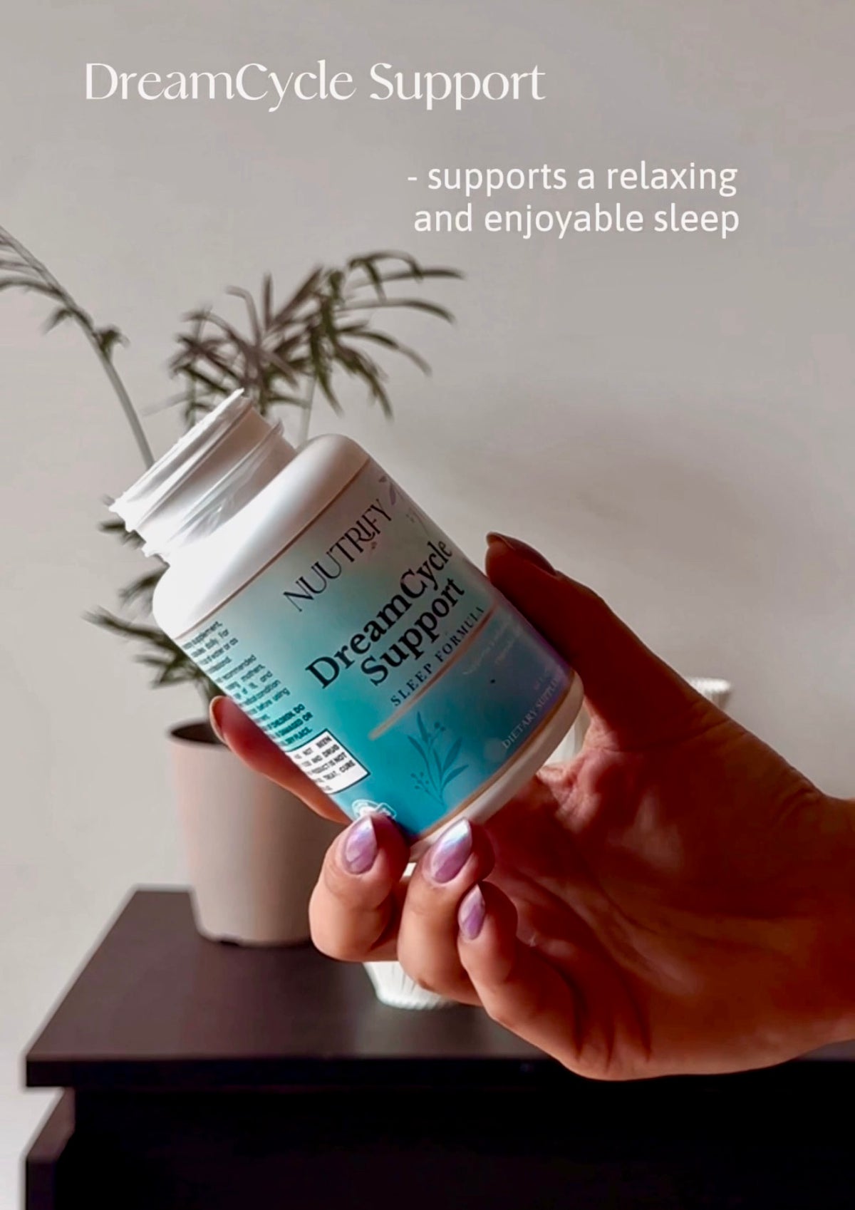 DreamCycle Support - Blend of Valerian Root Extract, Chamomile, GABA, L-Tryptophan and Melatonin (60 Capsules)